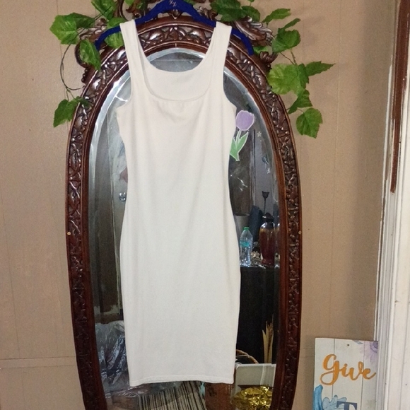 Others Follow Tops - Others Follow White Fitted Sleeveless Tank